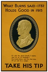 O que Burns disse em 1782 é bom em 1915. Dê sua dica, c.1915